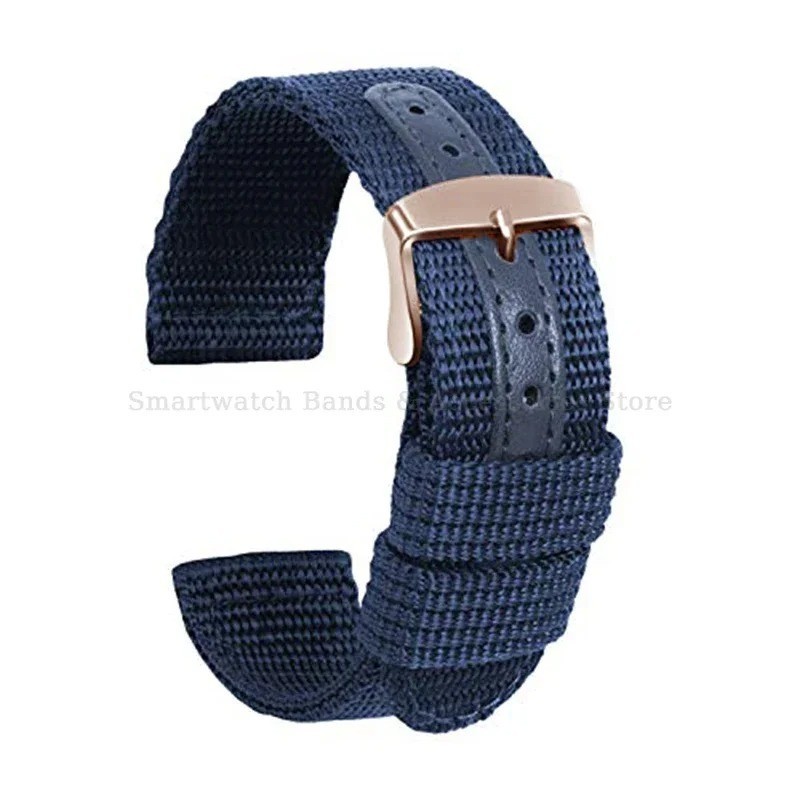 18mm 20mm 22mm 24mm Military Canvas Nylon Wrist Watch Band Strap Bracelet Sport