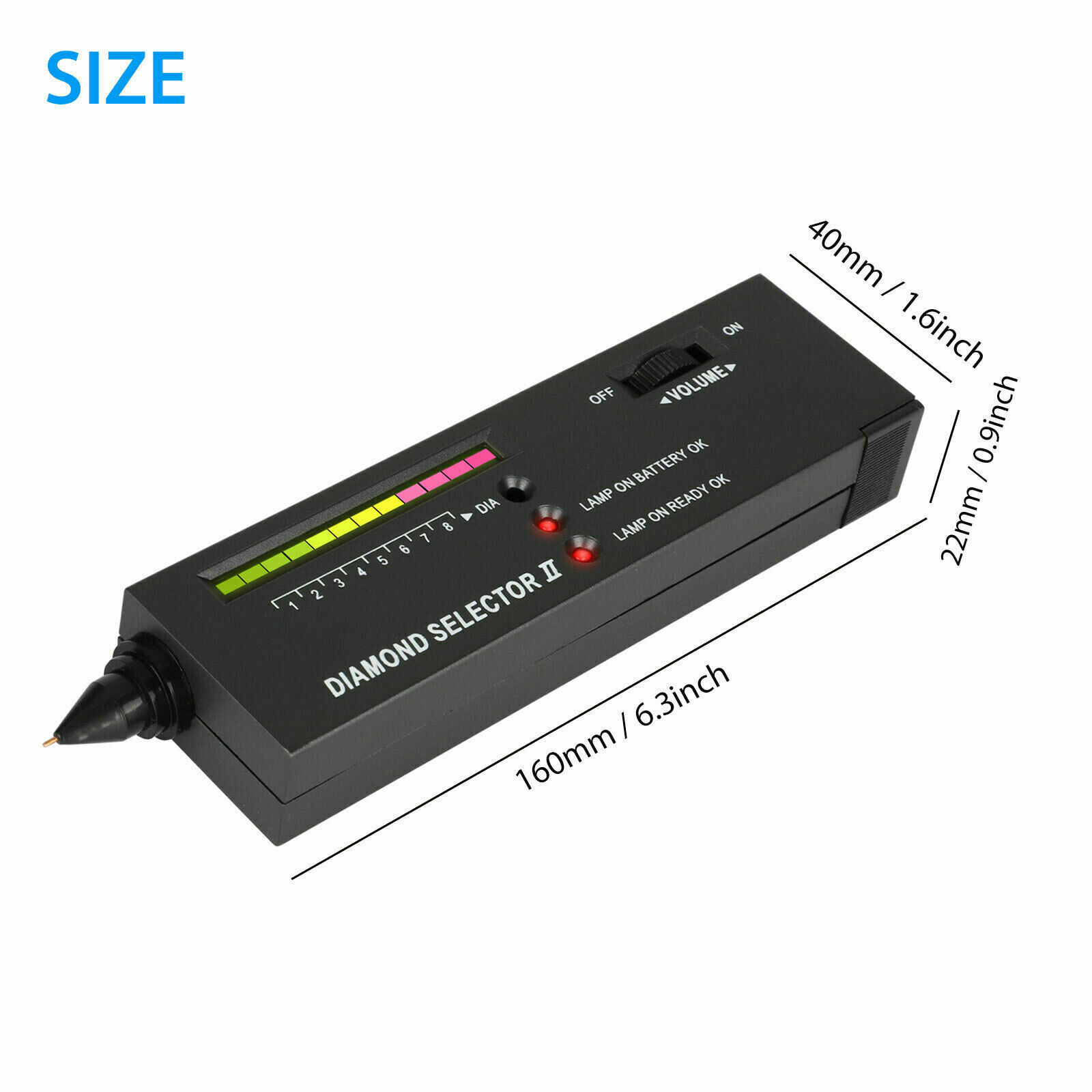 Jewelry Diamond Tester Selector Gemstone Tool Gems Test LED Audio Checker NEW US