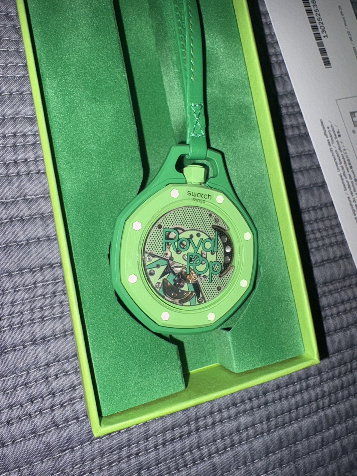 2X AP X SWATCH ROYAL POP OTTO ROSSO & GREEN EIGHT – ALL ACCESORIES FAST SHIPPING