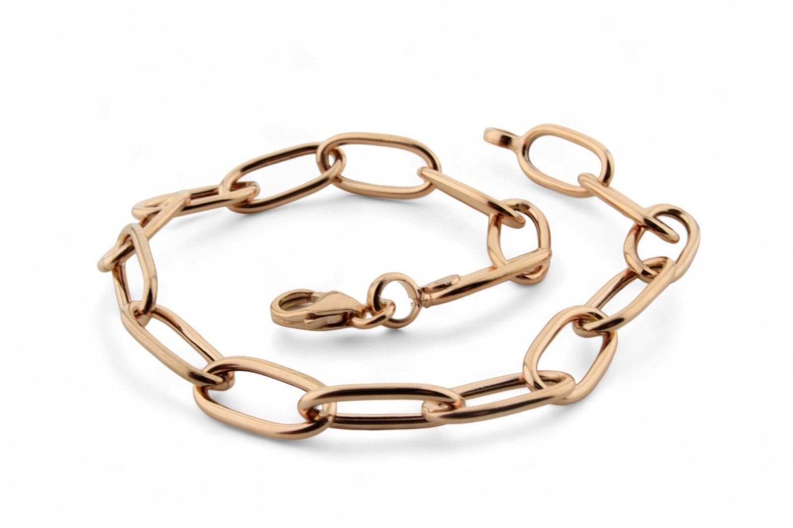 Chain Bracelet ROSE GOLD 18kt. 750/1000 model forced 19 cm weight 2.40 gr