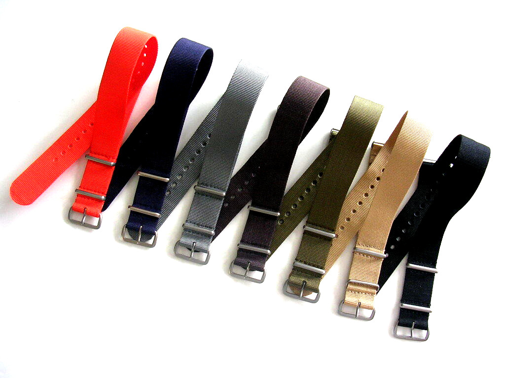 22mm Bond stripe NATO G10 Ballistic nylon watchband RAF strap IW SUISSE 18 20 24