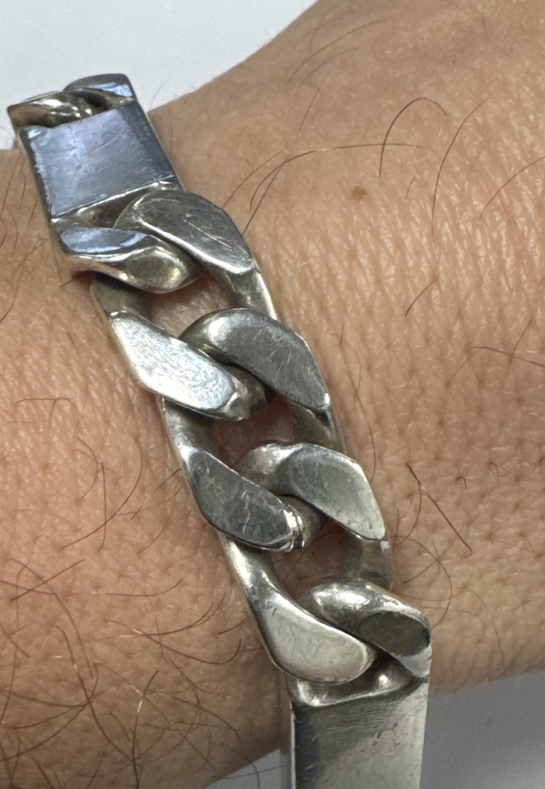 Sterling Silver 3-Bar ID Identity Bracelet Fully Hallmarked 925 9mm HEAVY 8″