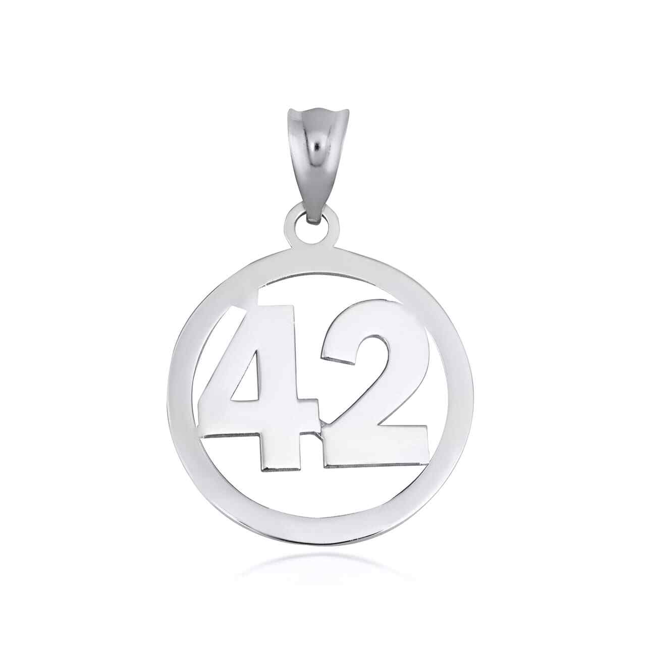 Sterling Silver Personalized Jersey Number Sports Circle Pendant
