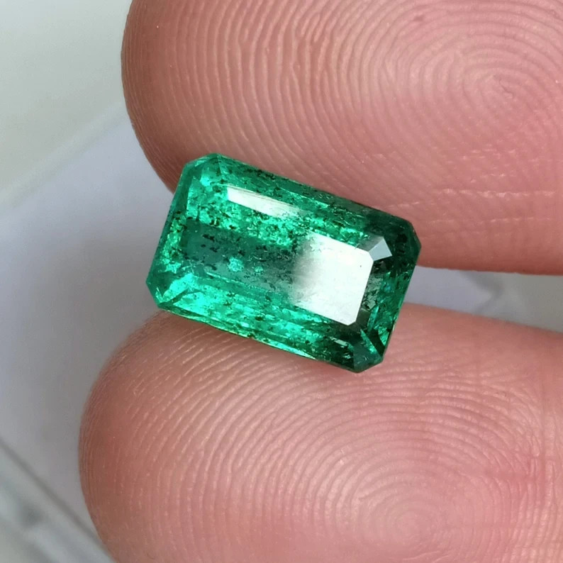 AGR Certified Zambian Emerald Octagon Cut Earth Mined Loose Gemstone 3.43 Ct