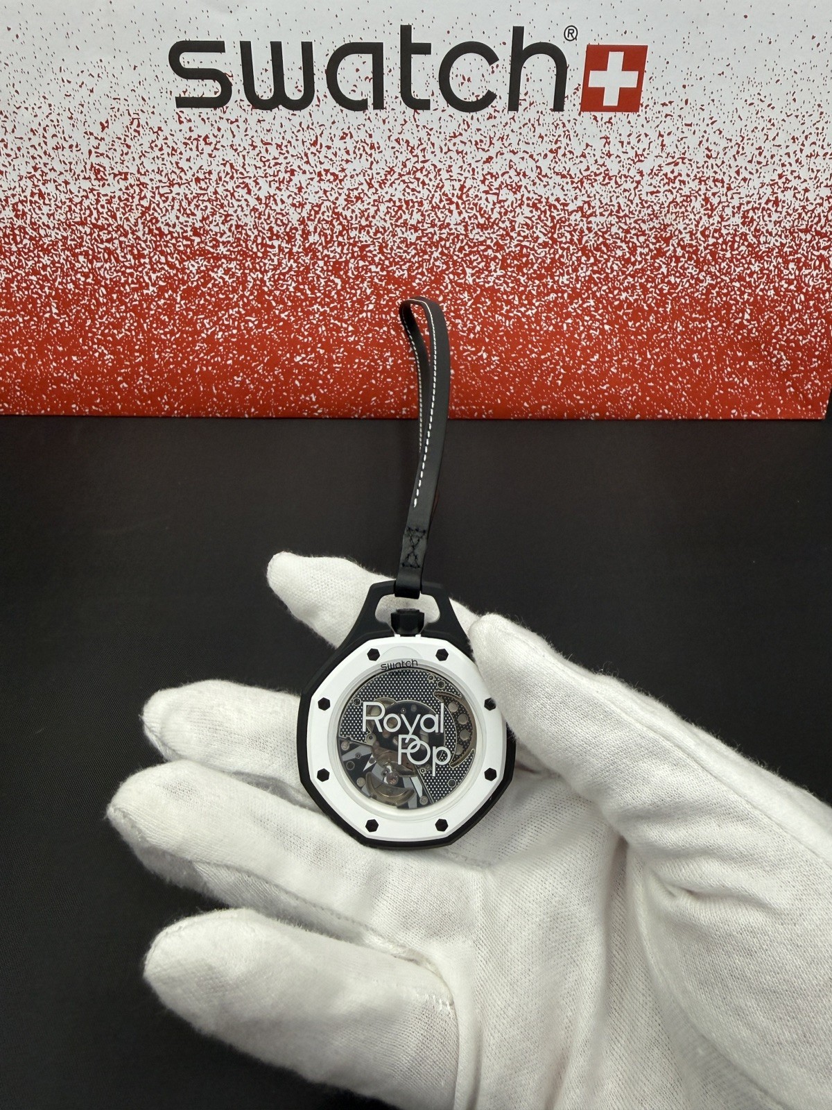 Swatch x Audemars Piguet Bioceramic Royal Pop Ocho Negro Pocket Watch Quartz