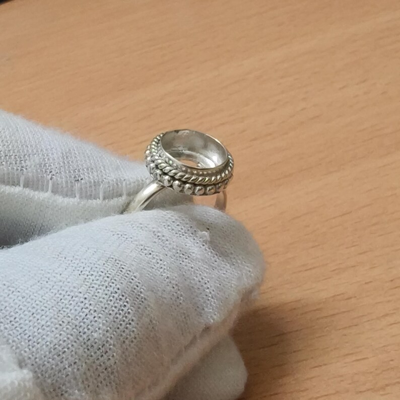 925 Sterling Silver 8mm Round Bezel Cup Setting Blank for DIY Jewelry Making