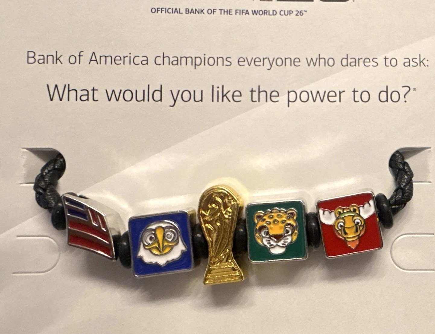 FIFA 26 Cord Bead Charm Bracelet Multicolor Enamel Knot (Size: SMALL)