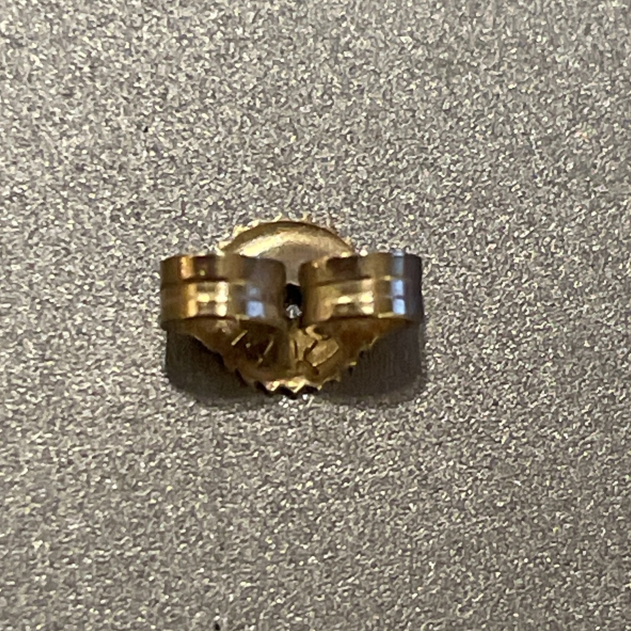 SINGLE / ONE 14K Solid Yellow Gold 5mm Wide Butterfly Push Back Earring Finding