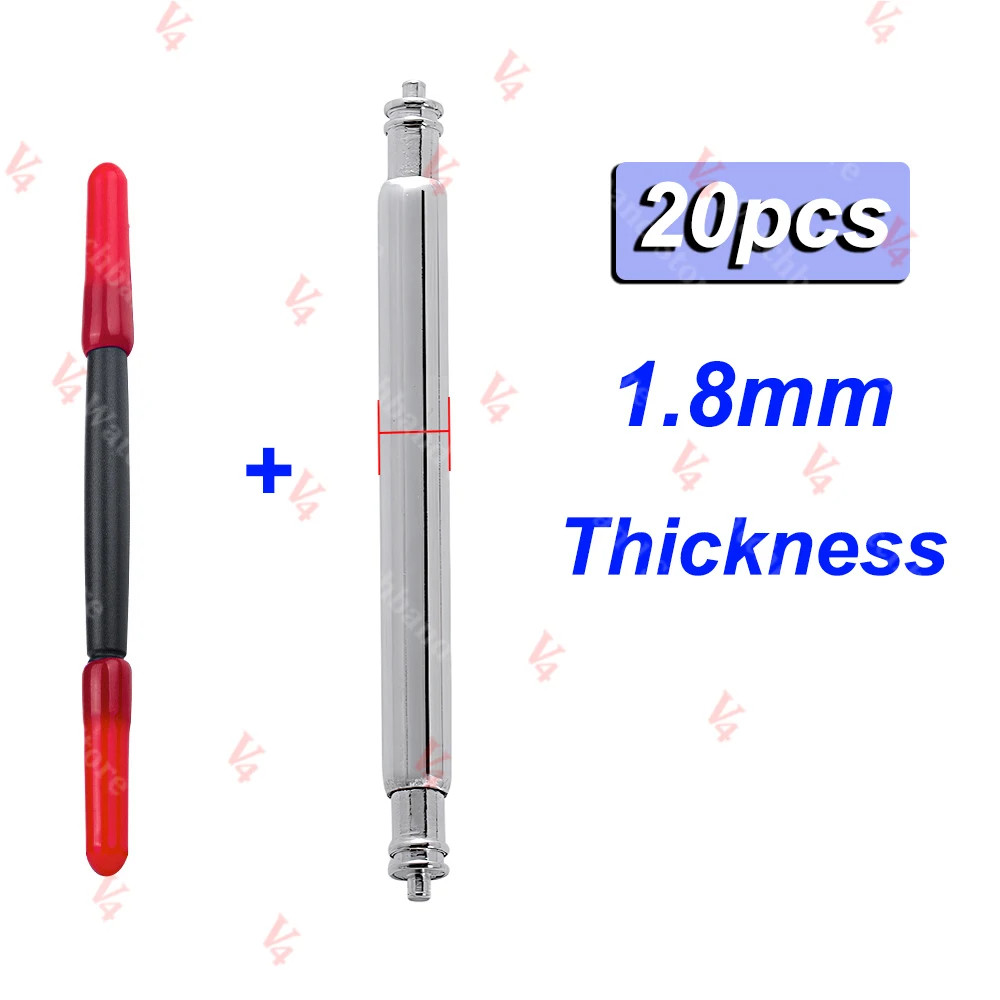 20pcs Spring Bars 1.5-2.5mm 16-24mm Watch Band Repair Tool Metal Link Pins