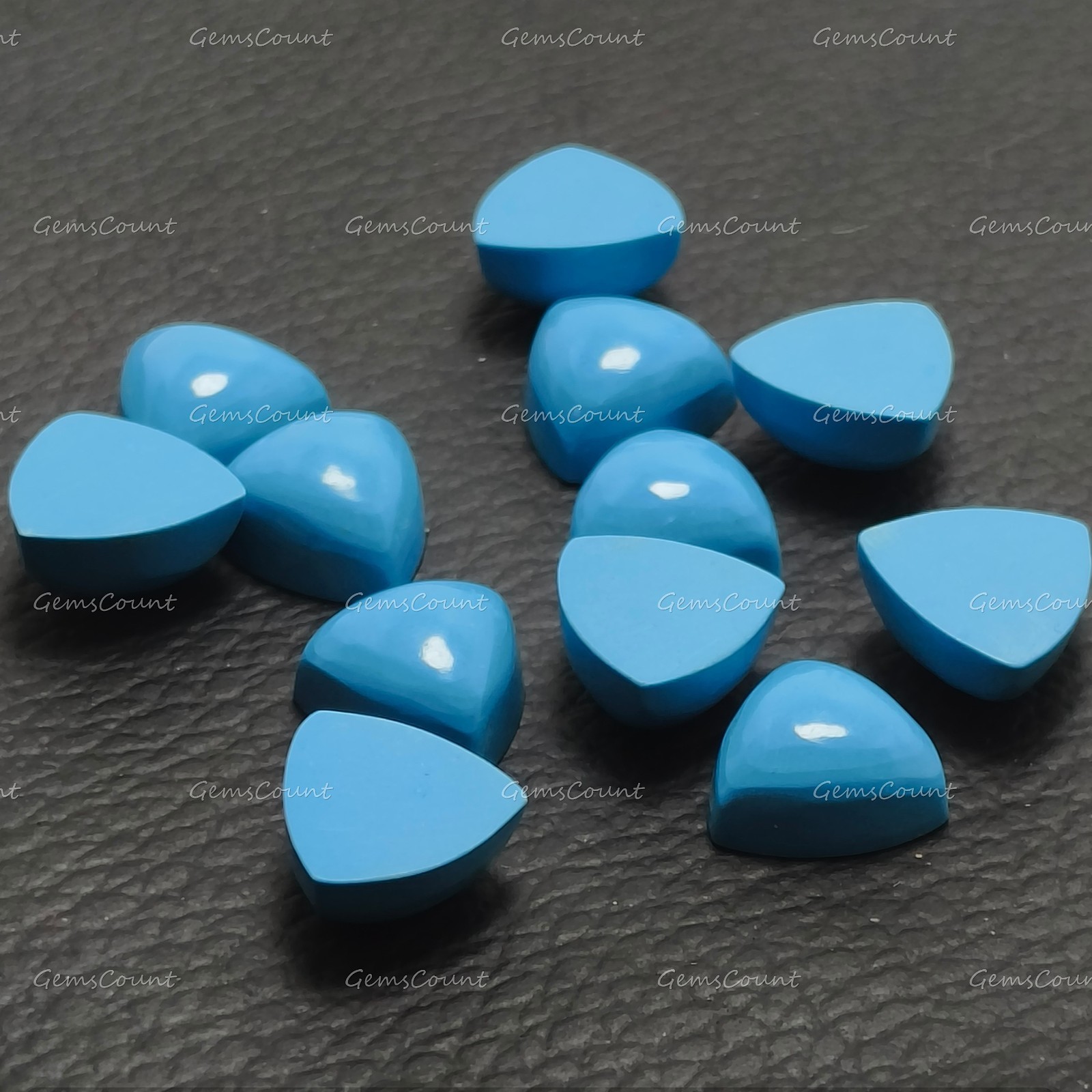 Natural Sleeping Beauty Turquoise Trillion Cabochon Loose Gemstone 5mm-20mm