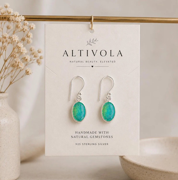 Blue Opal Drop Earrings Aqua Fire Opal Look Jewelry Gift for her