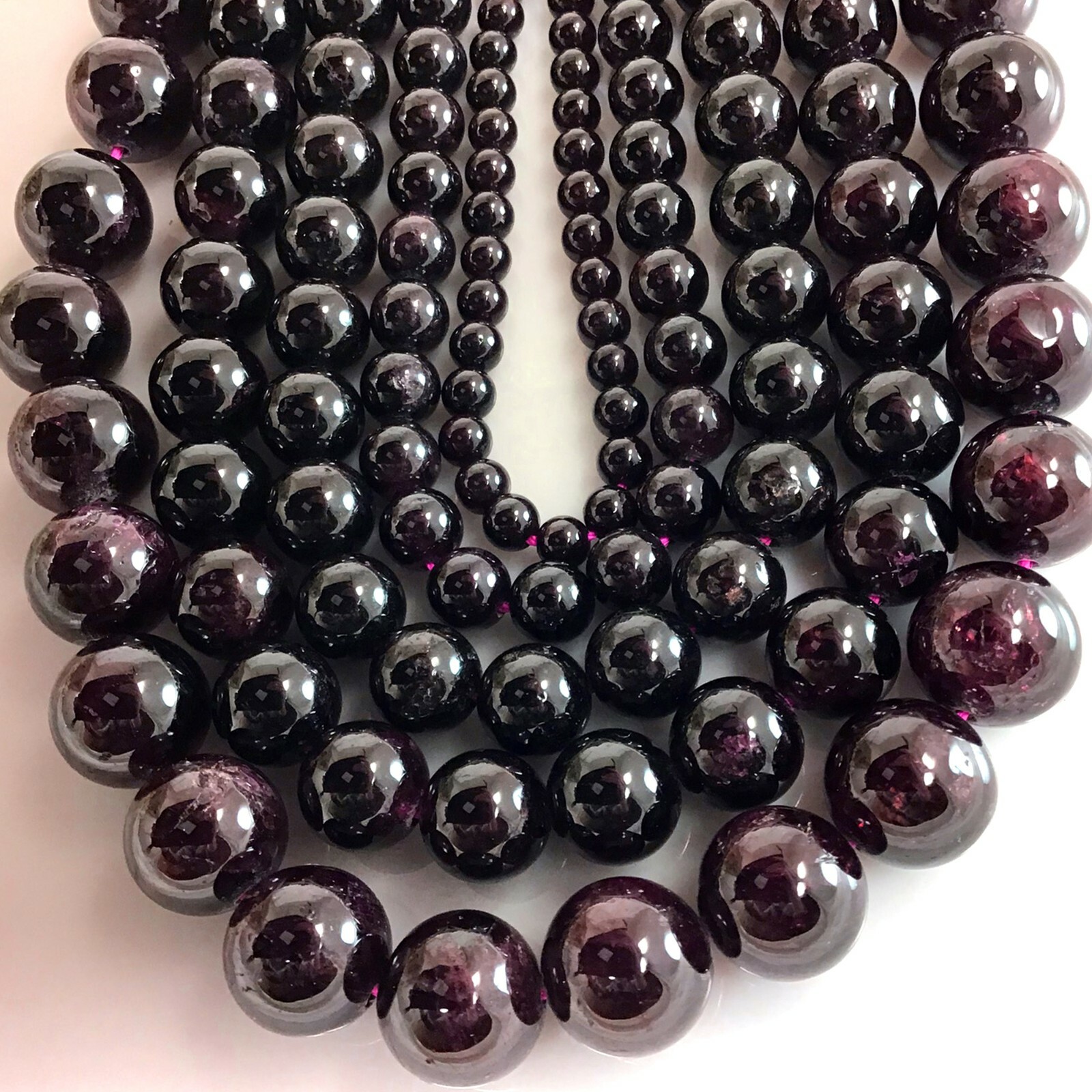 Birthstone Gemstone Garnet Round Loose Beads Spacer 15″ 4mm 6mm 8mm 10mm 12mm