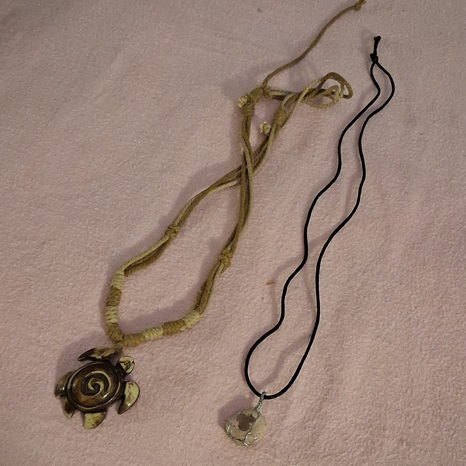 Turtle Charm Pendant And Crystal Necklace