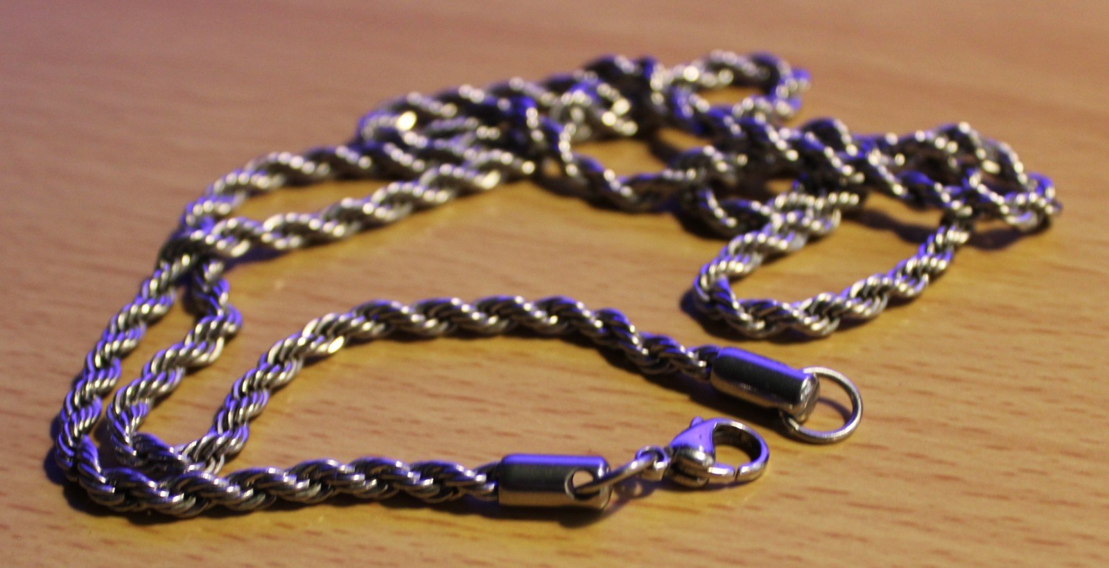New Solid Stainless Steel 28.5″ Rope Chain Necklace 3.5 mm 25 Grams Total Weight