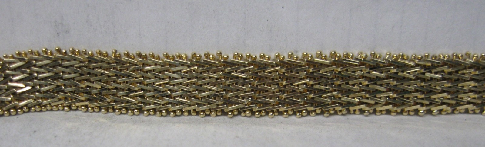 WIDE 14K SOLID GOLD 7 5/8″” RICCIO 9MM BRACELET HEAVY 20.3 GRAMS