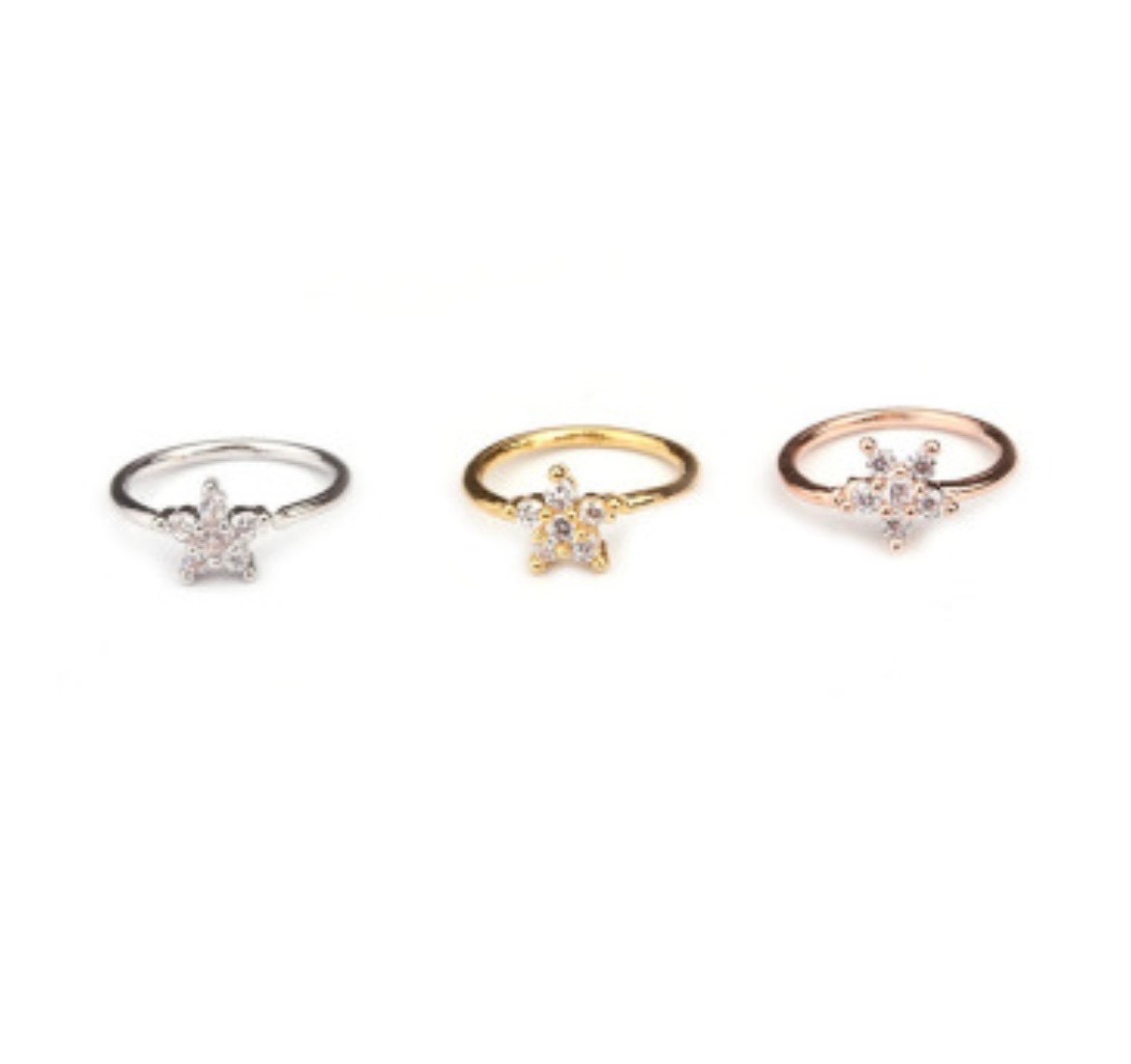 Fake Nose Ring Hoop No Piercing Clip On Nose Stud Tiny Flower CZ Helix Jewelry