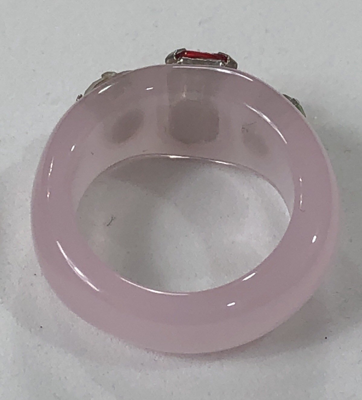 Acrylic Resin Ring Bling Rhinestone Set of 2 – Size 7