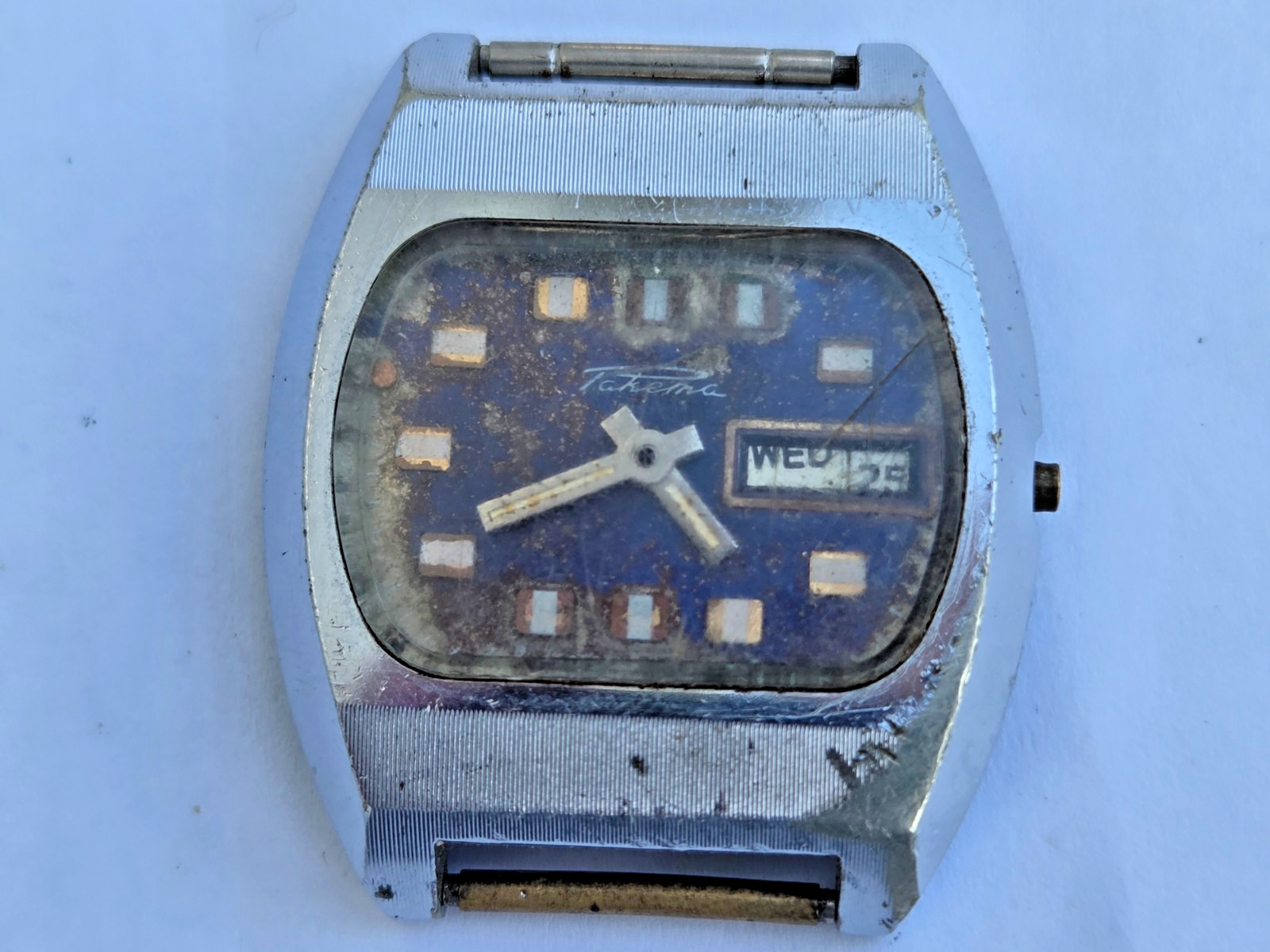 Russian Wristwatch Watch Raketa , Rocket . Made in USSR . Not working for parts.