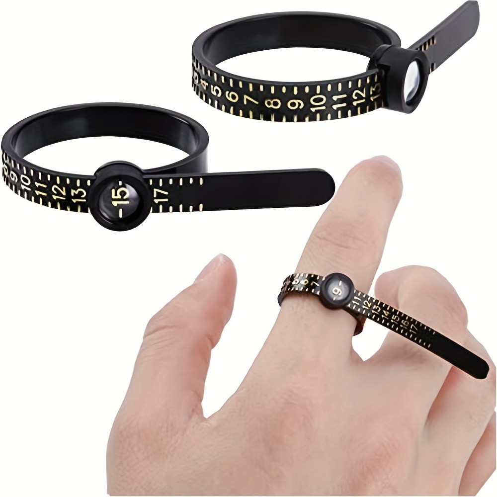 3PCS Adjustable Ring Size Measuring Tool Set for Jewelry Making US Standard 1-17
