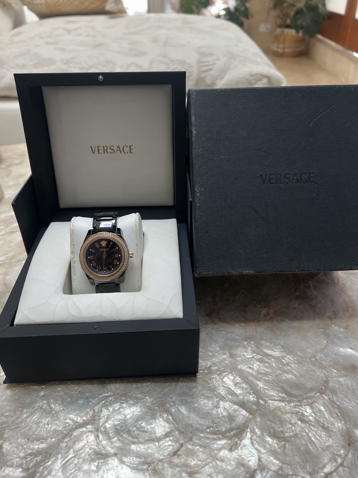 Versace Medusa Ceramic Diamond Automatic Watch 01AC9