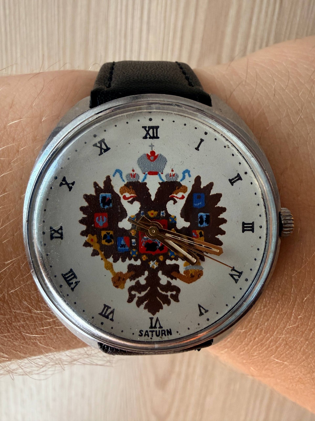 RARE/SERVICDE Vintage USSR Saturn Imperial Eagle Raketa 2609 19 Mechanical Watch
