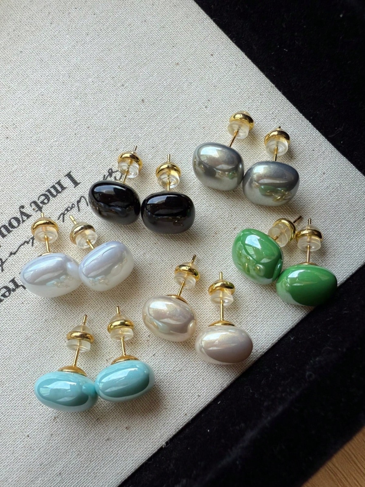 6 Pairs New Fashion Style Women Party Beauty Pearl Round Ear Stud Earring Set US