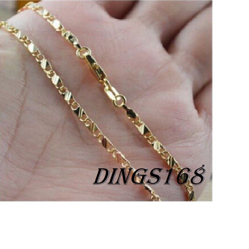 Genuine 18K Gold Filled Tarnish-Resistant 2.2mm 26 inch Flat Necklace Chain F038