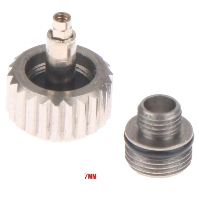 For Rolex Watch Replacement Crown 7mm Metal Repair Part Gold Silver Black Rose