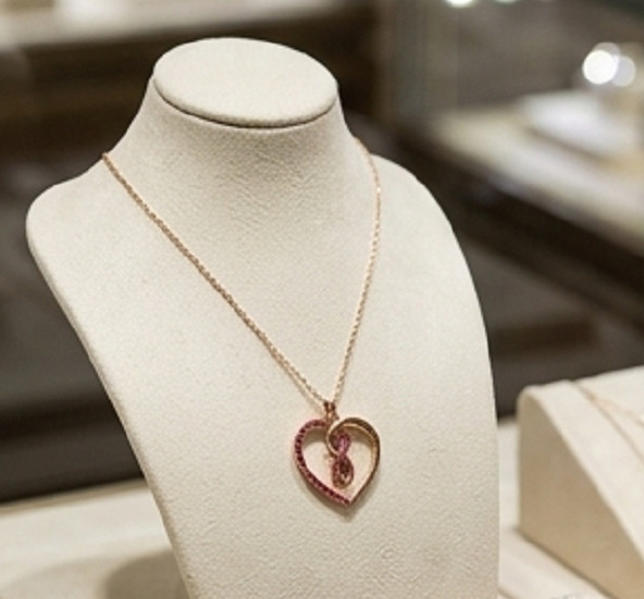 4ct Round Simulated Red Ruby Heart Pendant Necklace Women’s 14k Rose Gold Plated