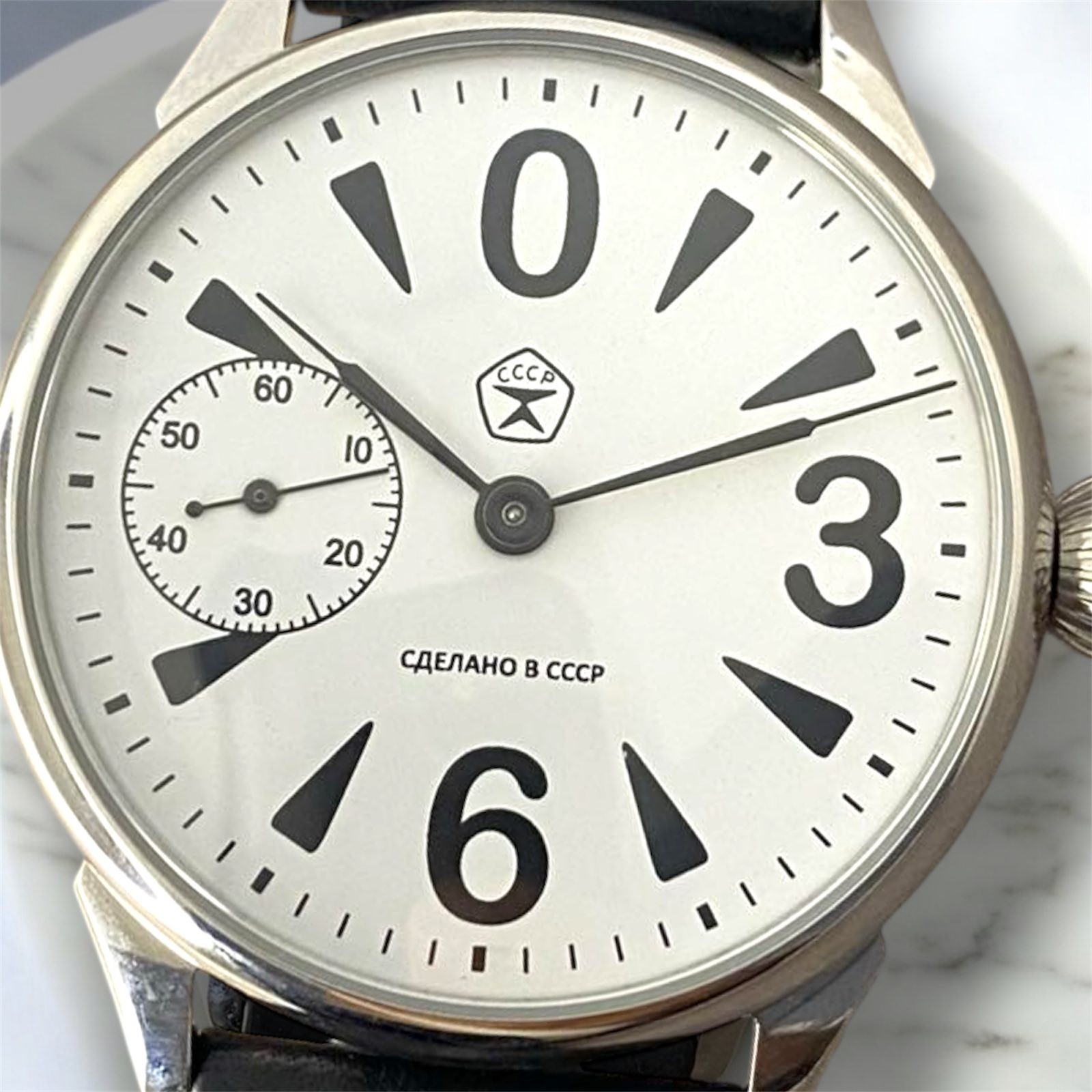 Vintage Molniya Watch Mechanical Raketa Big Zero Wrist Russian Star USSR Rare