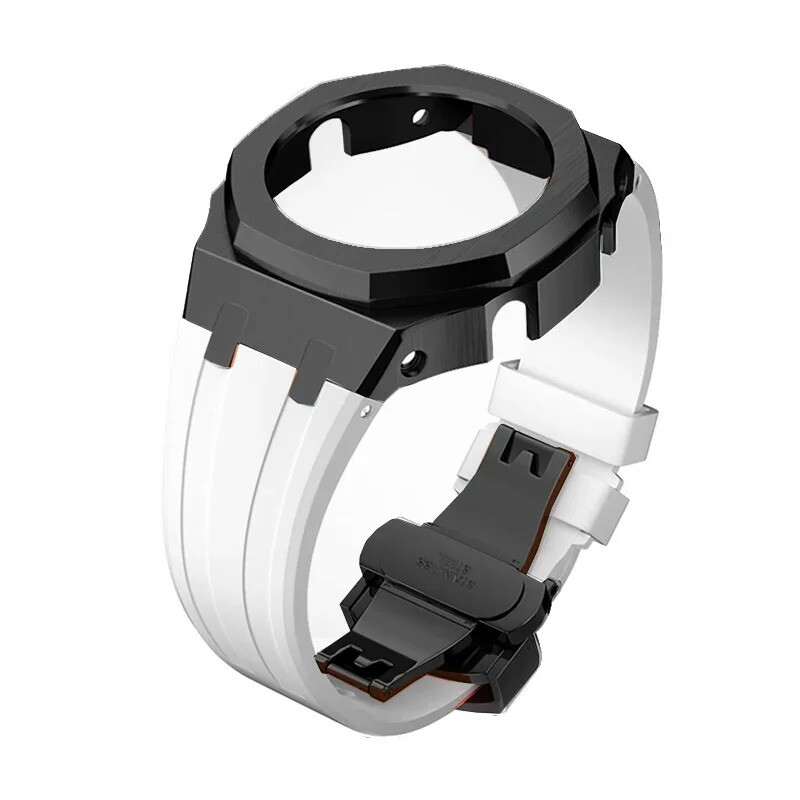 Stainless Steel Metal Watch Bezel Strap No Screw Mod Kit For Casioak GA2100/2110