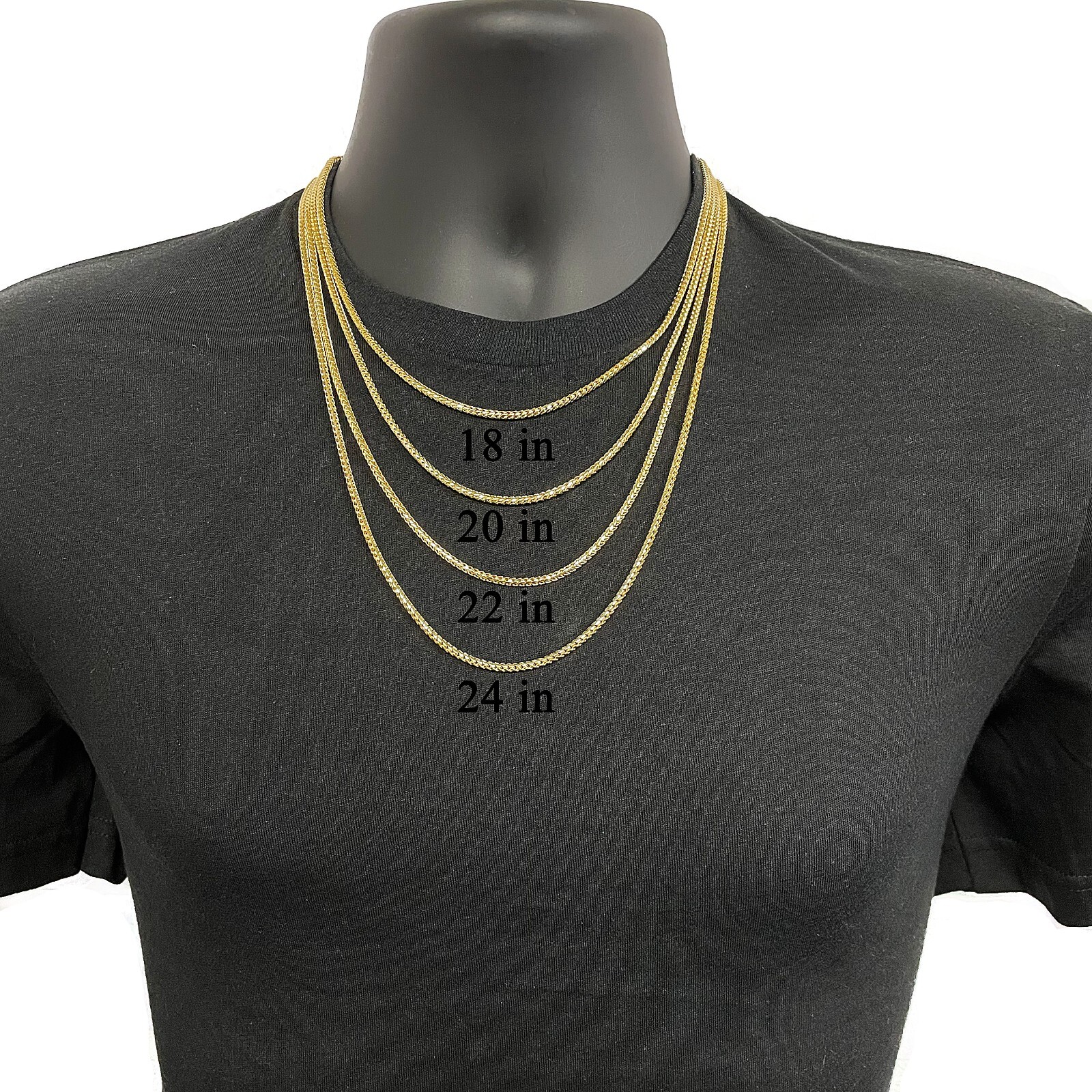 Italian 14k Yellow Gold Solid Diamond Cut Franco Chain Necklace 22″ 2.5mm 19.5g