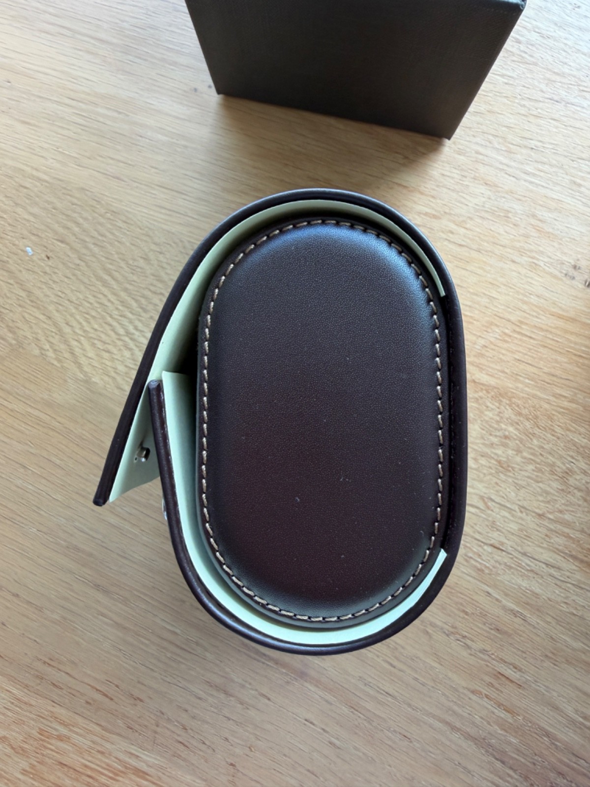 Patek Philippe Dark Brown Leather Watch Travel Case Luxury Carry Box New 2026