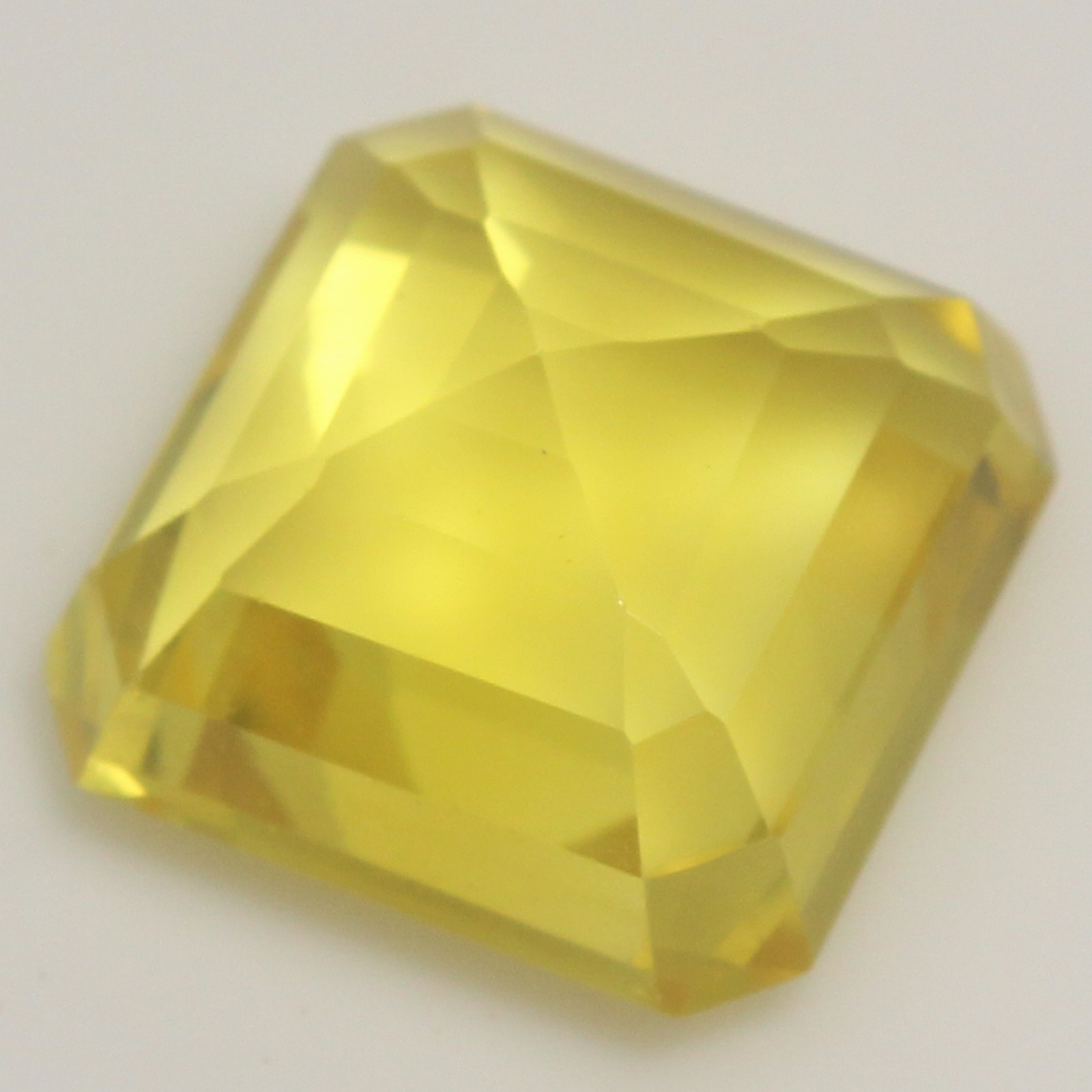 Natural 14.55 Ct Certified Ceylon Yellow Sapphire 13×13 MM Asscher AAA+ Gemstone