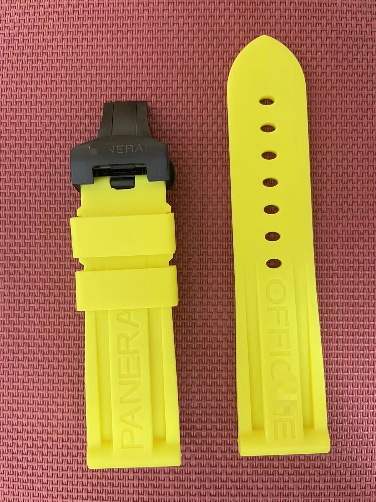 22 24 26mm Rubber Dive Strap Folding Clasp Fit Panerai Watch PAM441/359/437/393