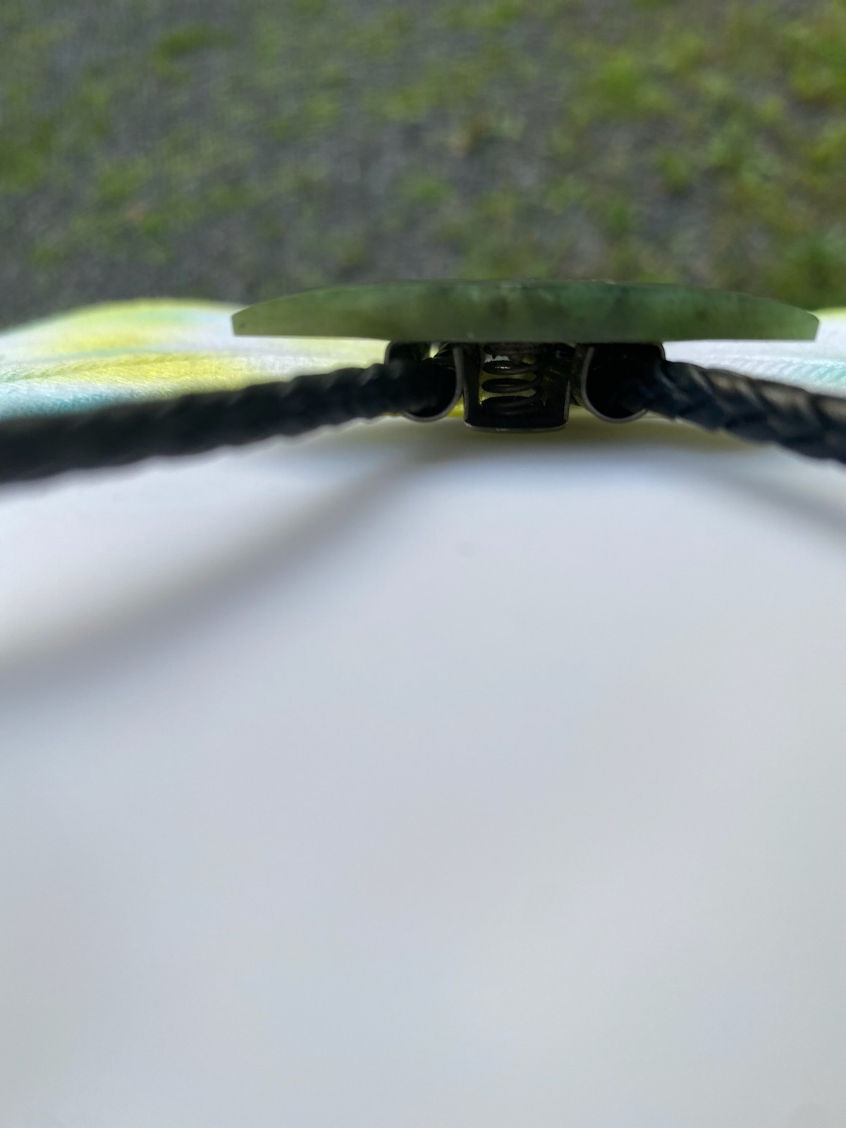 Bolo Tie With Jade and Bennett Style Type Slide Clip