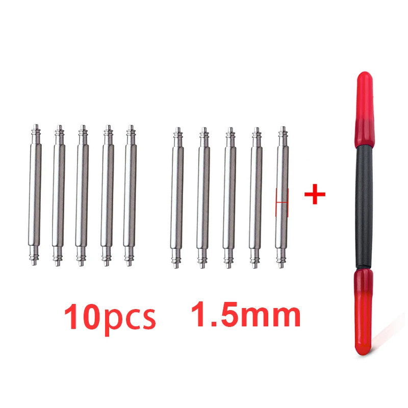 1.5mm 1.8mm Stainless Steel Watch Spring Bars 10pcs 20pcs Rod Link Pins 16-24mm