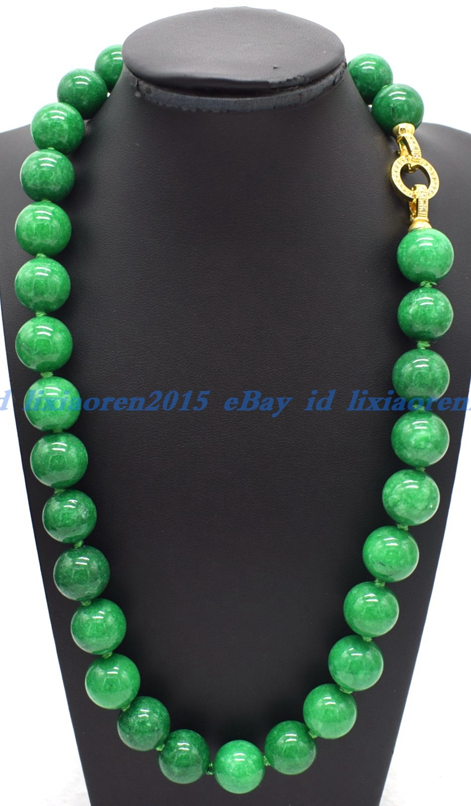 Natural Green Jade Jasper Round Gemstone Beads Necklace 16-36 inches AAA+