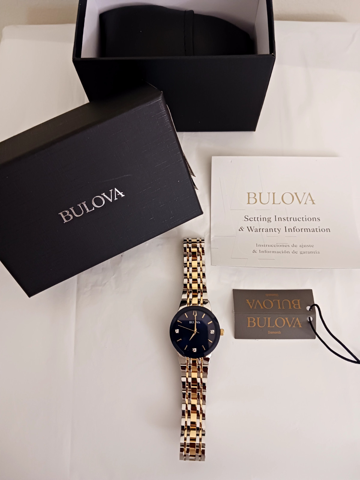 Bulova Gold and Sliver Stainless Steel Women’s Watch 98P190