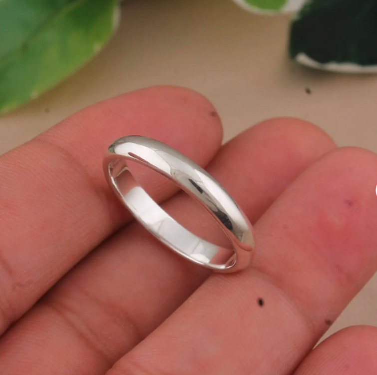 Band Handmade Silver Ring, 925 Sterling Silver, Dainty Silver Ring,