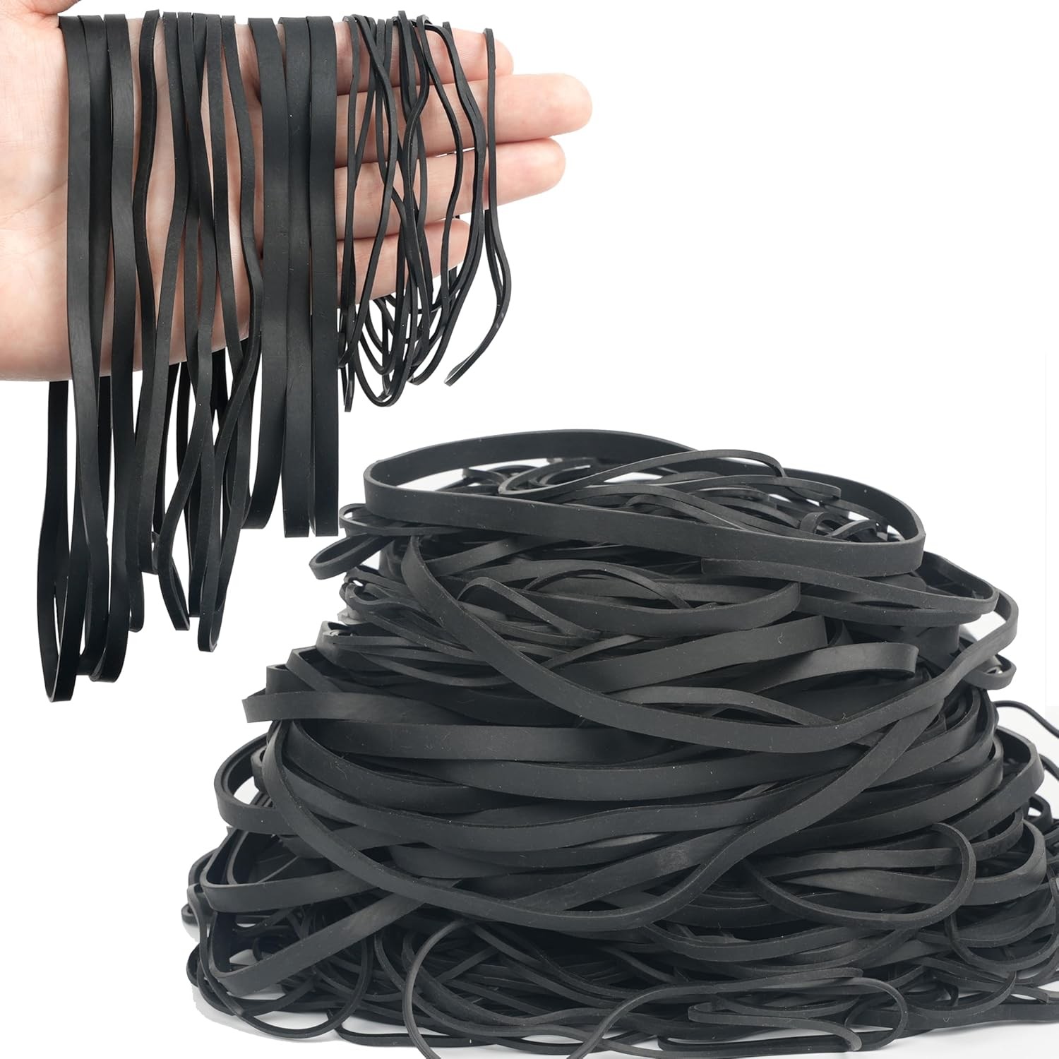 -Rubber Bands Assorted Sizes 0.5Lbs Large Rubber Bands Heavy Duty Elastic Bands