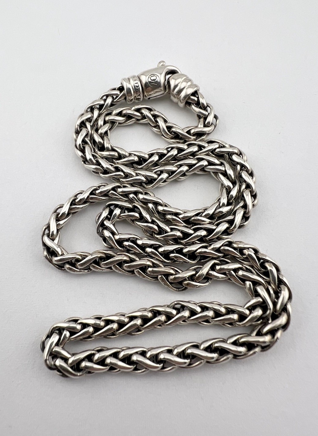 David Yurman Sterling Silver 4mm Wheat Chain Necklace 18″ -26g