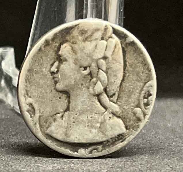 France 1920´ Art Nouveau Beauty lady and monogram design silver medal