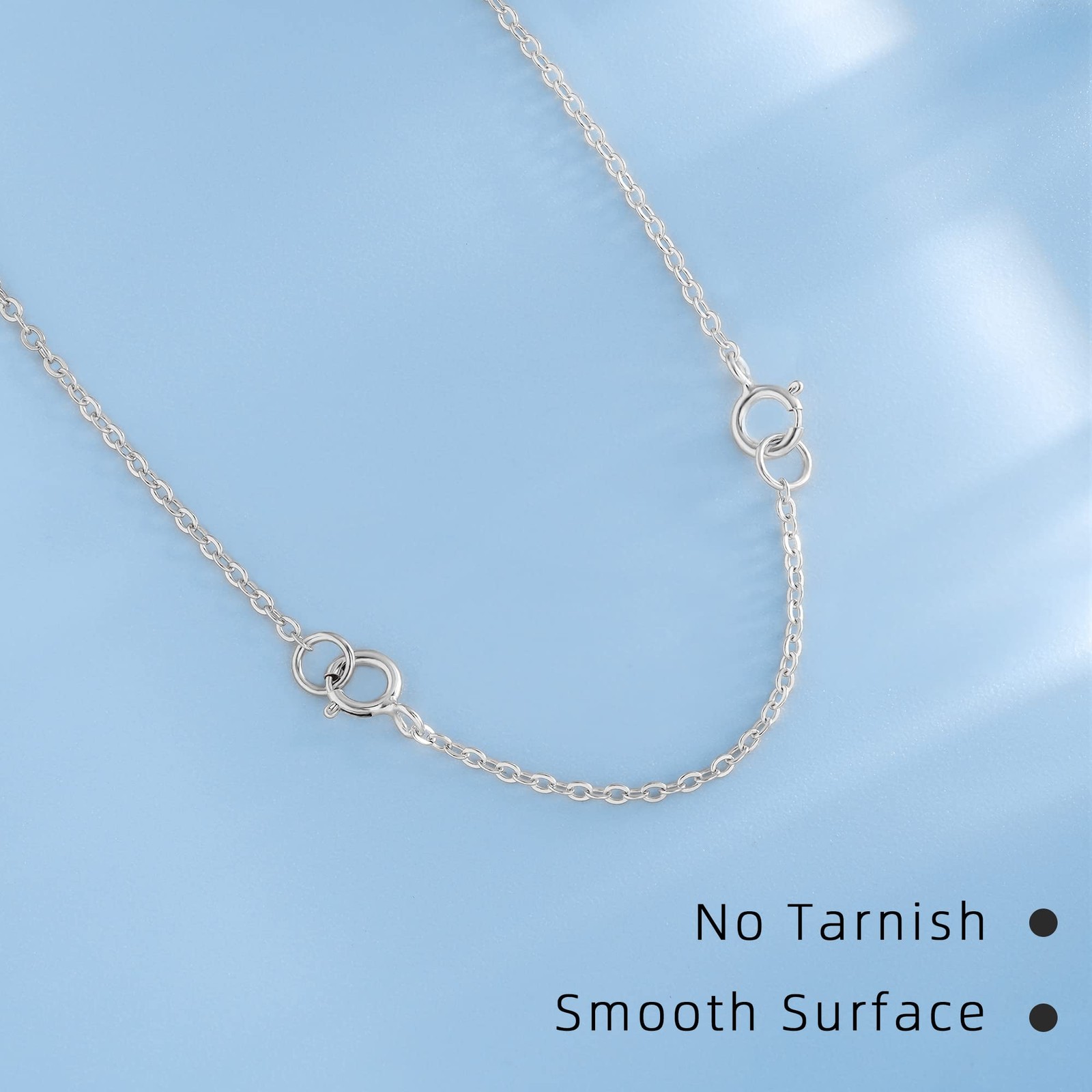 3 Pcs Necklace Extender Sterling Silver Chain Extenders for Necklaces Bracelets