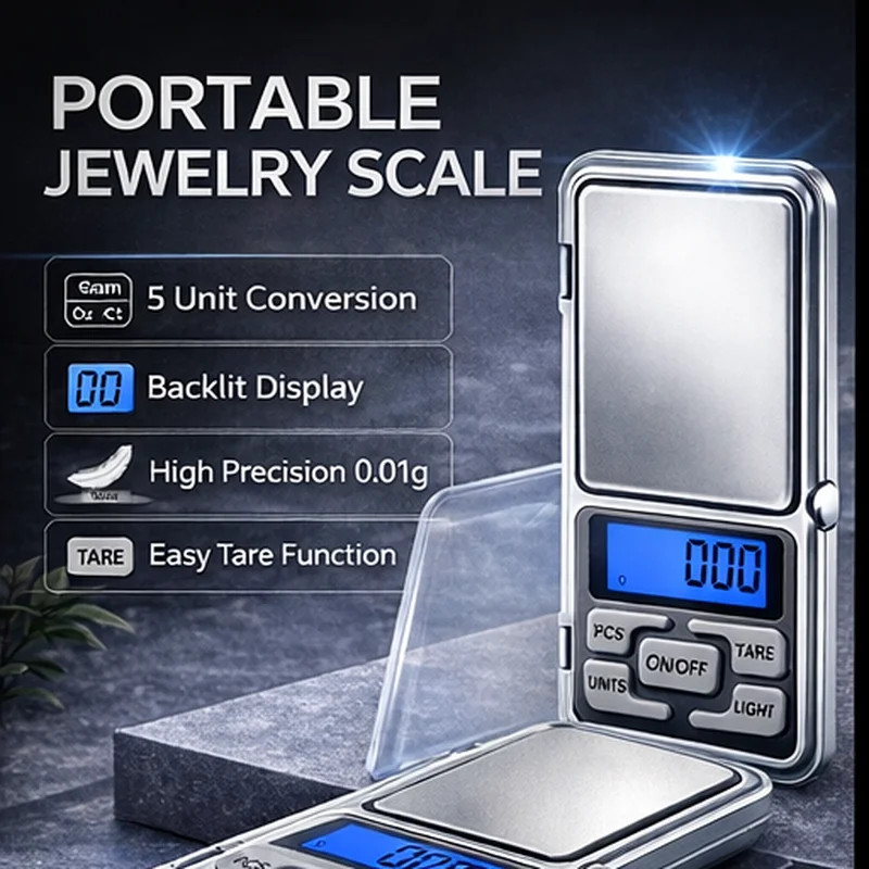 500g x 0.01g Portable Mini Digital Scale Jewelry Pocket Balance Weight Gram LCD