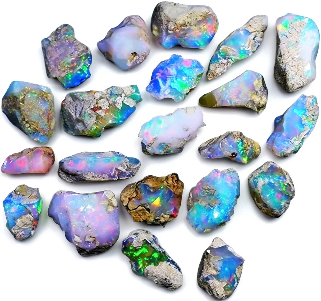 200Ct Natural Australia Opal Multi Color Rough Uncut Gemstone Lot Jewelry Making