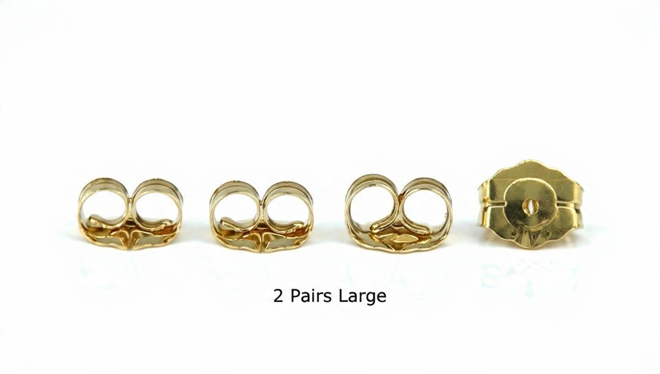 14k Yellow or White Gold Push Back Earring Butterfly Backing by 1,2,3,6,10 Pairs