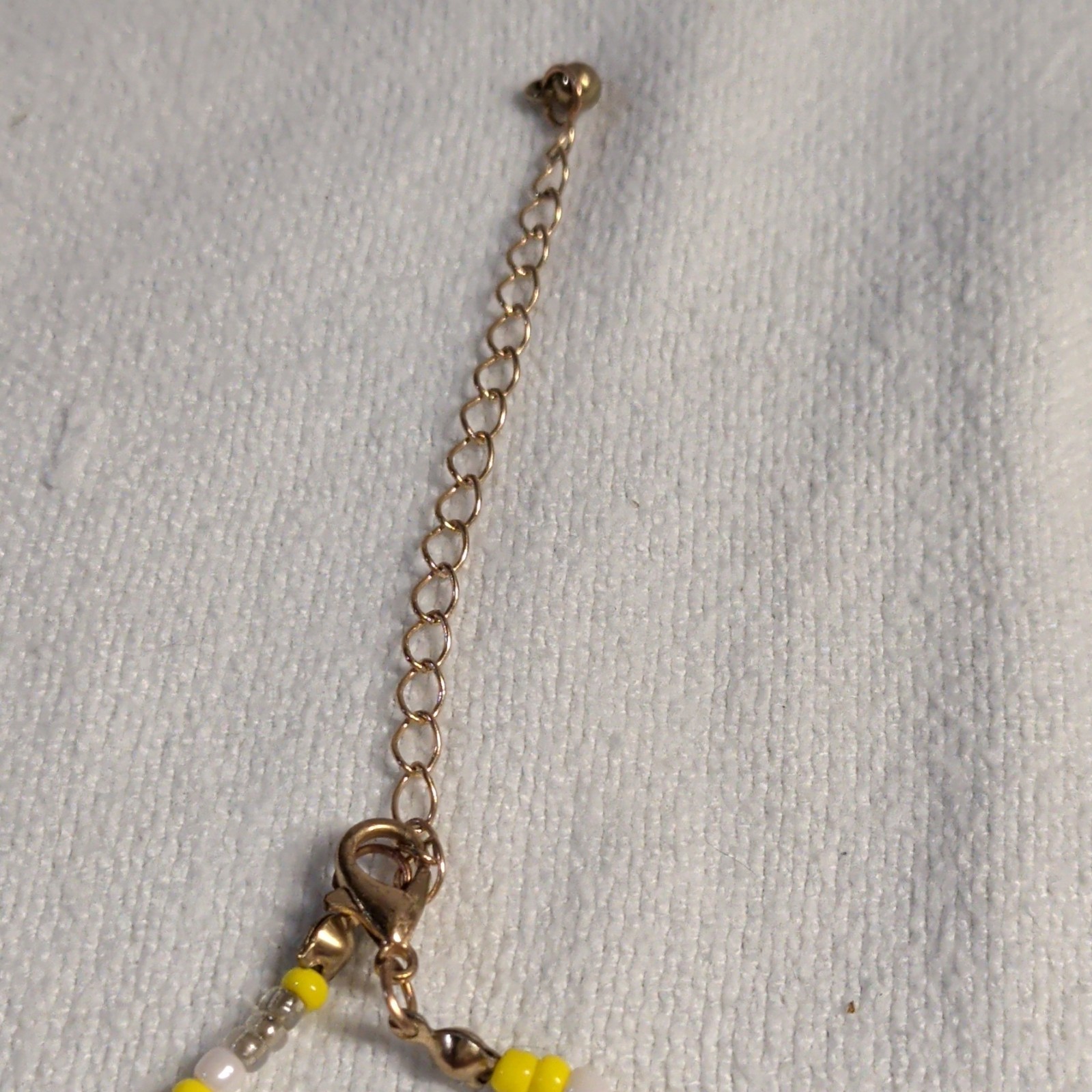 Multicolor Glass Beaded Necklace w/ Cable Chain Adjustable Lobster Clasp