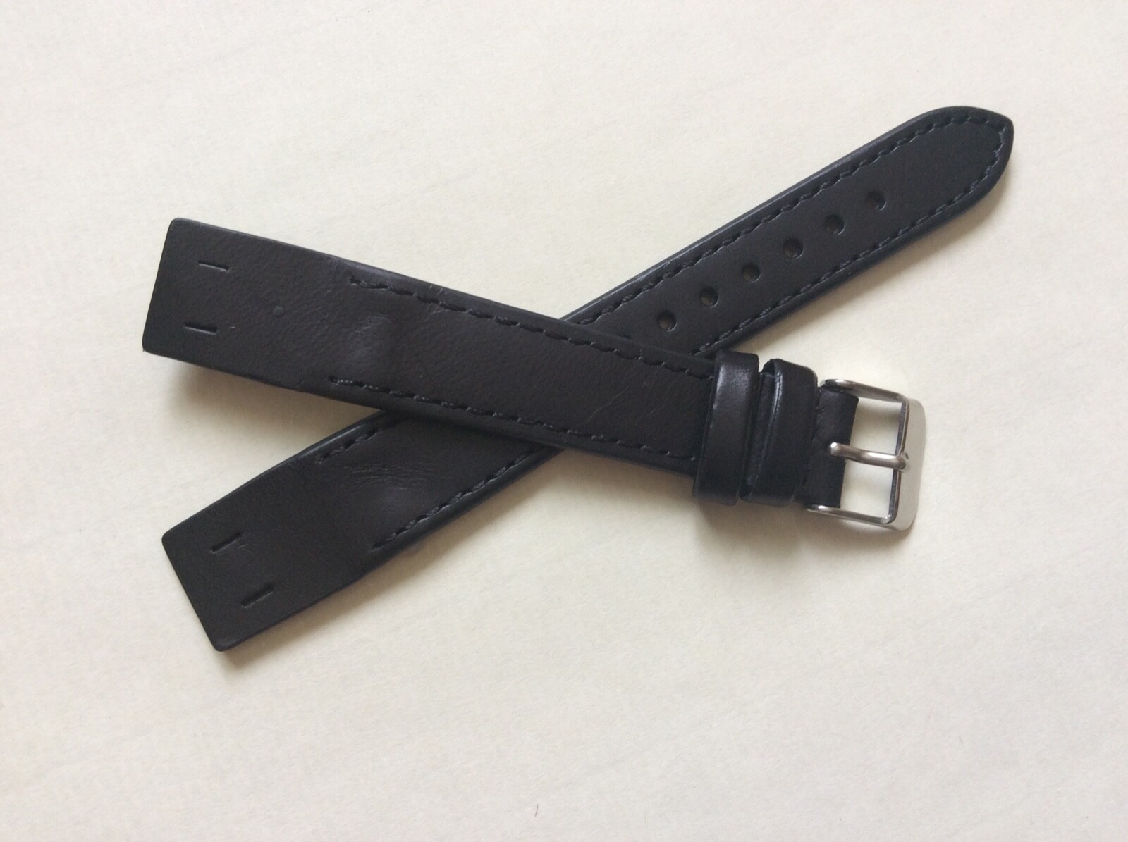 Genuine Leather Strap for Fixed Lops 18mm Black, Brown Watch Band Open Ends ITWS
