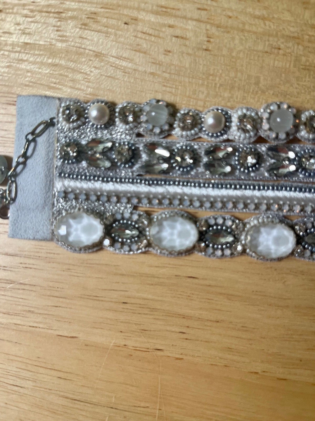 Deepa Gurnani Brixie Stone Beaded Cotton Bracelet with Magnetic Styling